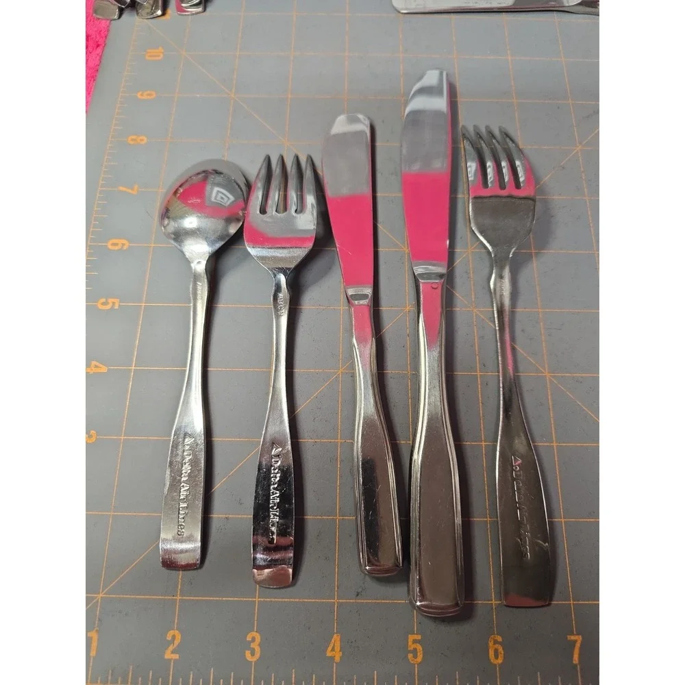 Vintage Delta Airlines ABCO Utensil Set Knife Fork And Spoon Aviation Silverware